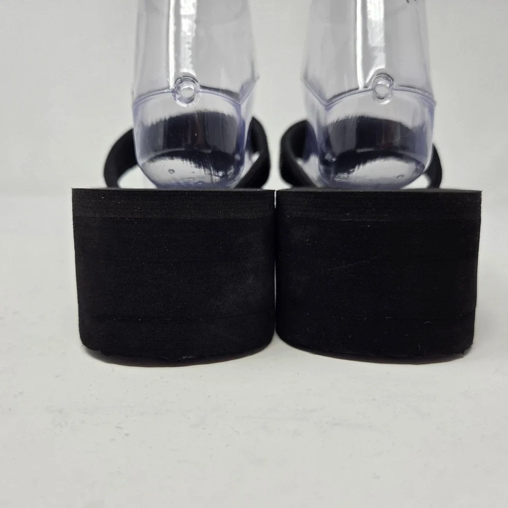 Amiani Sandal Womens 10.5 Black Vinyasa Sparkle Stones Thong Slip On Casual Zebr